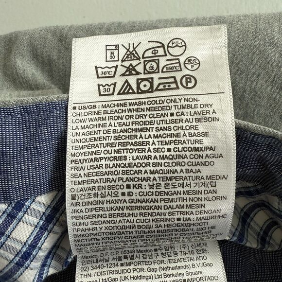 Banana Republic Men's Kentfield Pants Heather Grey Cotton Size 36 x 32 - Picture 5 of 12